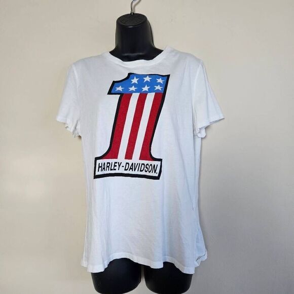 Harley-Davidson Flag 1 T-shirt - Picture 1 of 6